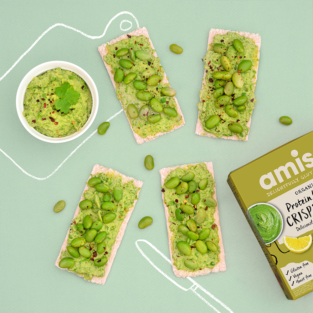 Amisa Organic Gluten Free Protein Lentil Crispbread (100g)