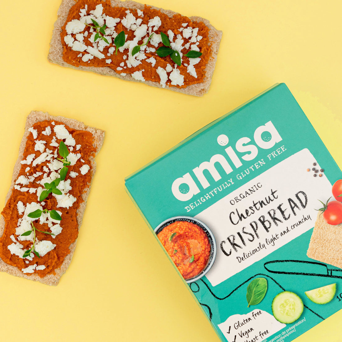 Amisa Organic Gluten Free Chestnut Crispbread (100g)
