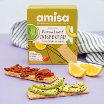 Amisa Organic Gluten Free Protein Lentil Crispbread (100g)