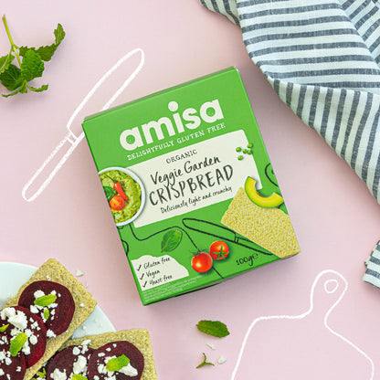 Amisa Organic Gluten Free Veggie Garden Crispbread (100g)