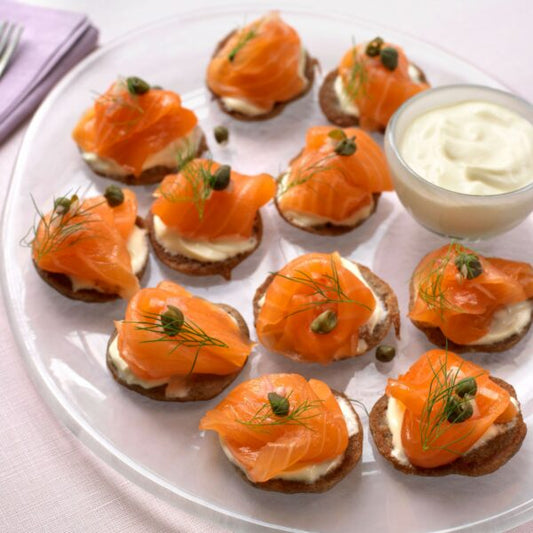 11 Buckwheat Blinis - SMOKED SALMON & TOPPINGS NOT INCLUDED