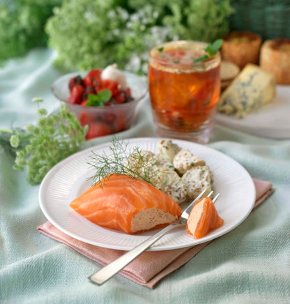 Smoked Salmon Paupiettes with Hot Smoked Salmon - Serves 2