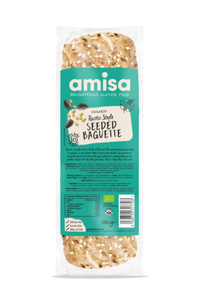 Amisa Organic Rustic Style Seeded Baguette (180g)