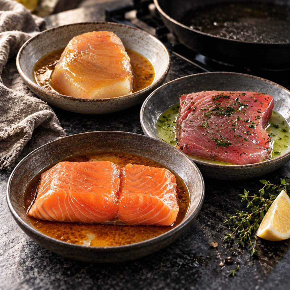 Marinated Fresh Salmon, Tuna or Swordfish