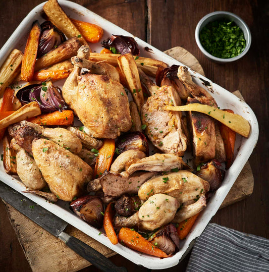Corn Fed Roast Poussin Done Two Ways