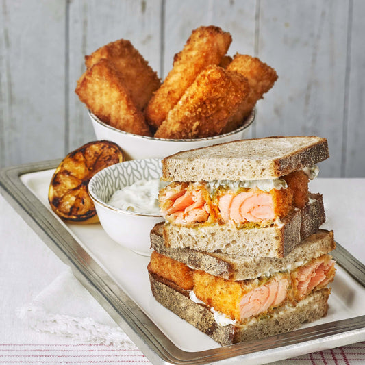 Salmon Fishfingers with Caper & Lemon Mayonnaise 500g (INCL. P & P)