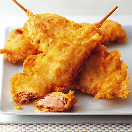 Salmon Tempura Skewer