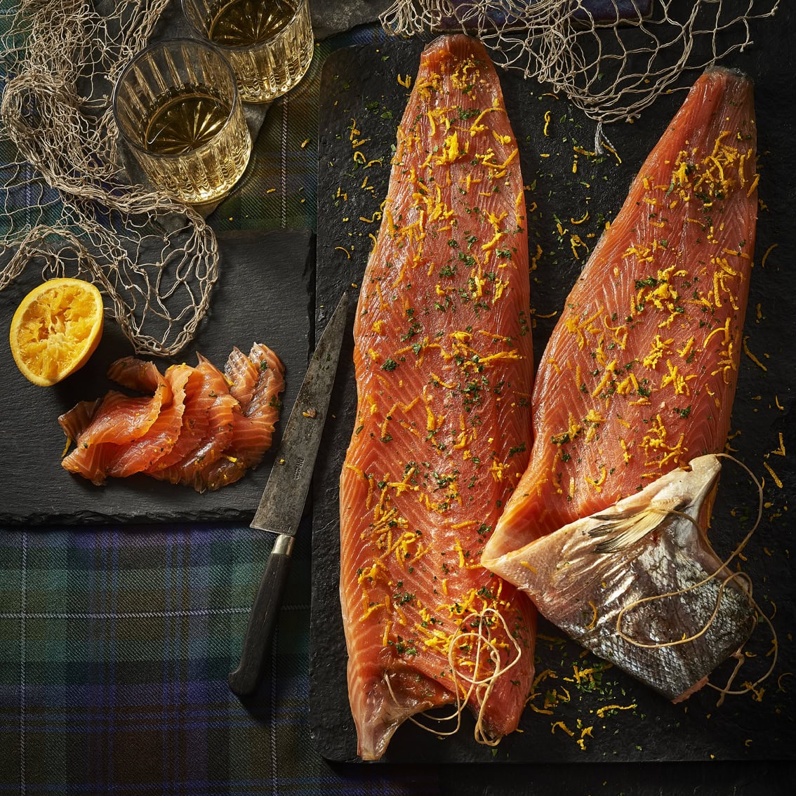 Whisky & Orange Cured Salmon
