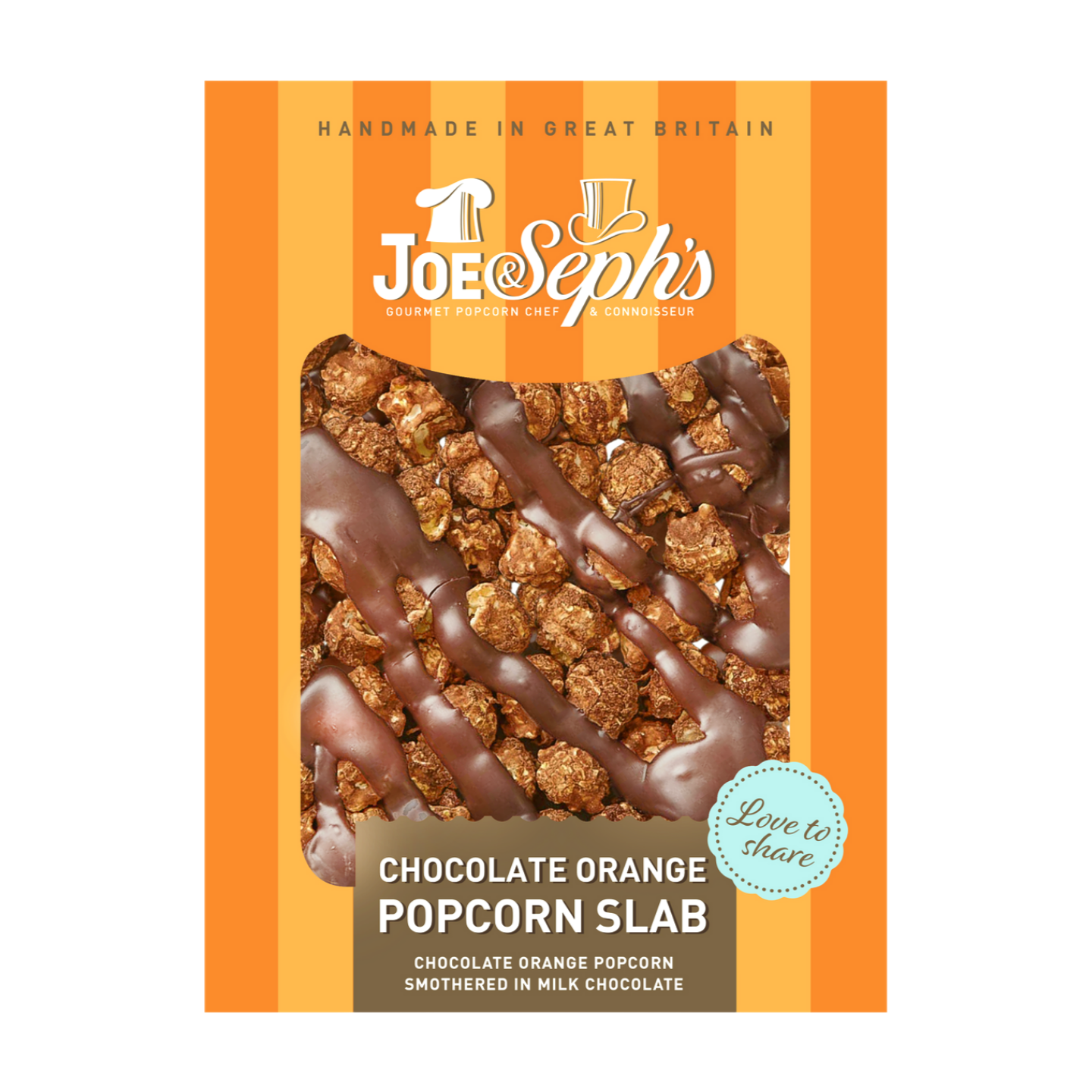Joe & Seph's Chocolate Orange Popcorn Slab (115g)