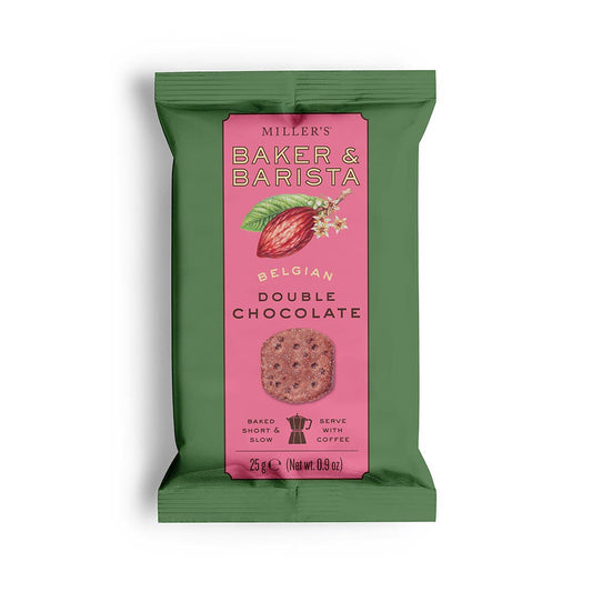 Artisan Biscuits Miller's Baker & Barista Belgian Double Chocolate Twin Pack (25g)