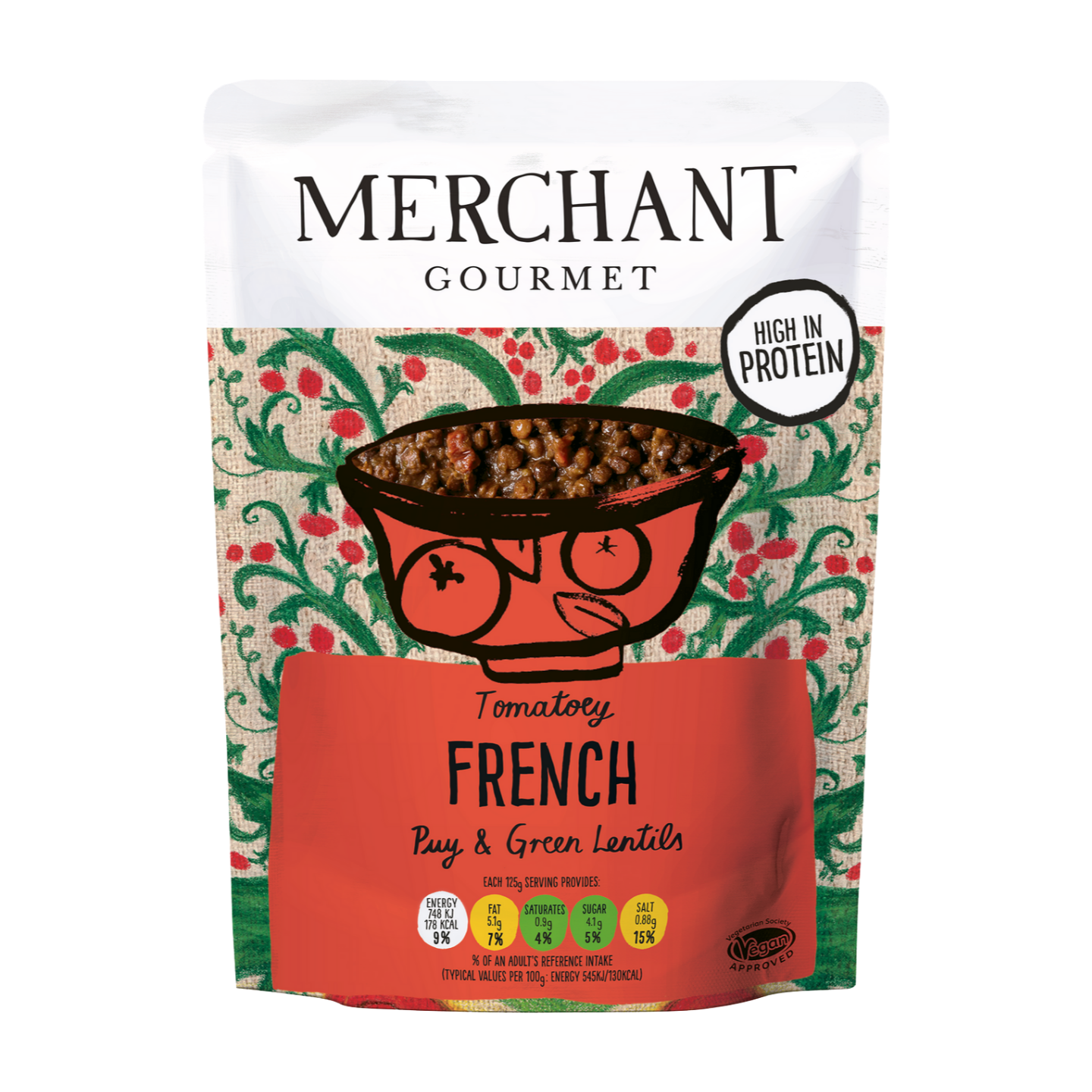 Merchant Gourmet Tomatoey French Puy & Green Lentils (250g)