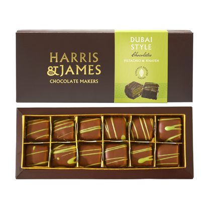 Harris & James Dubai Style Pistachio & Kanfeh Chocolates (180g)