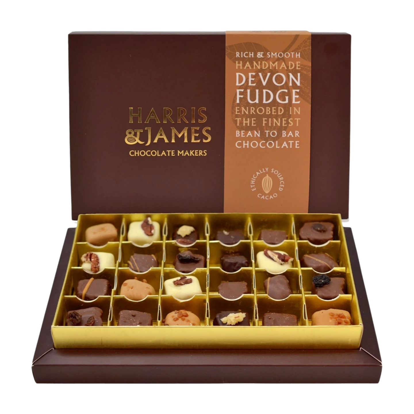Harris & James Chocolate Enrobed Devon Fudge Selection Box (265g)