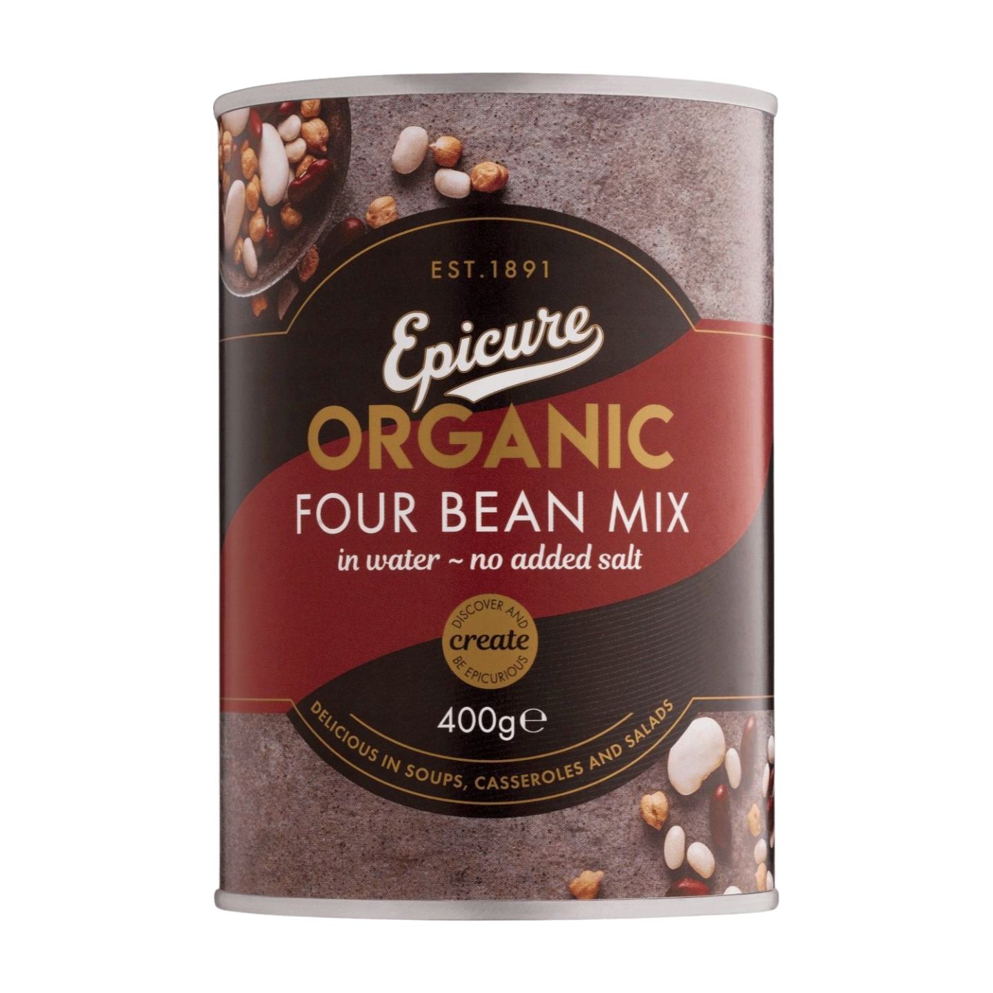 Epicure Organic Four Bean Mix (400g)