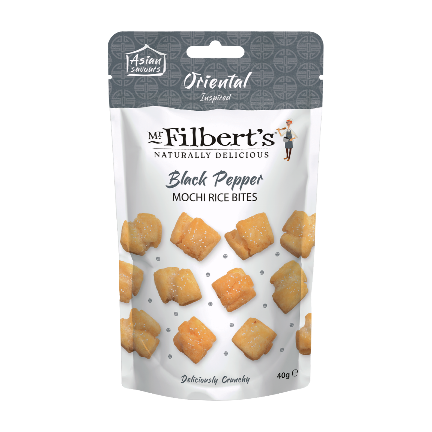 Mr Filbert's Oriental Inspired Black Pepper Mochi Rice Bites (40g)