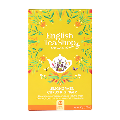 English Tea Shop Organic Lemongrass Citrus & Ginger (20 Tea Bags)