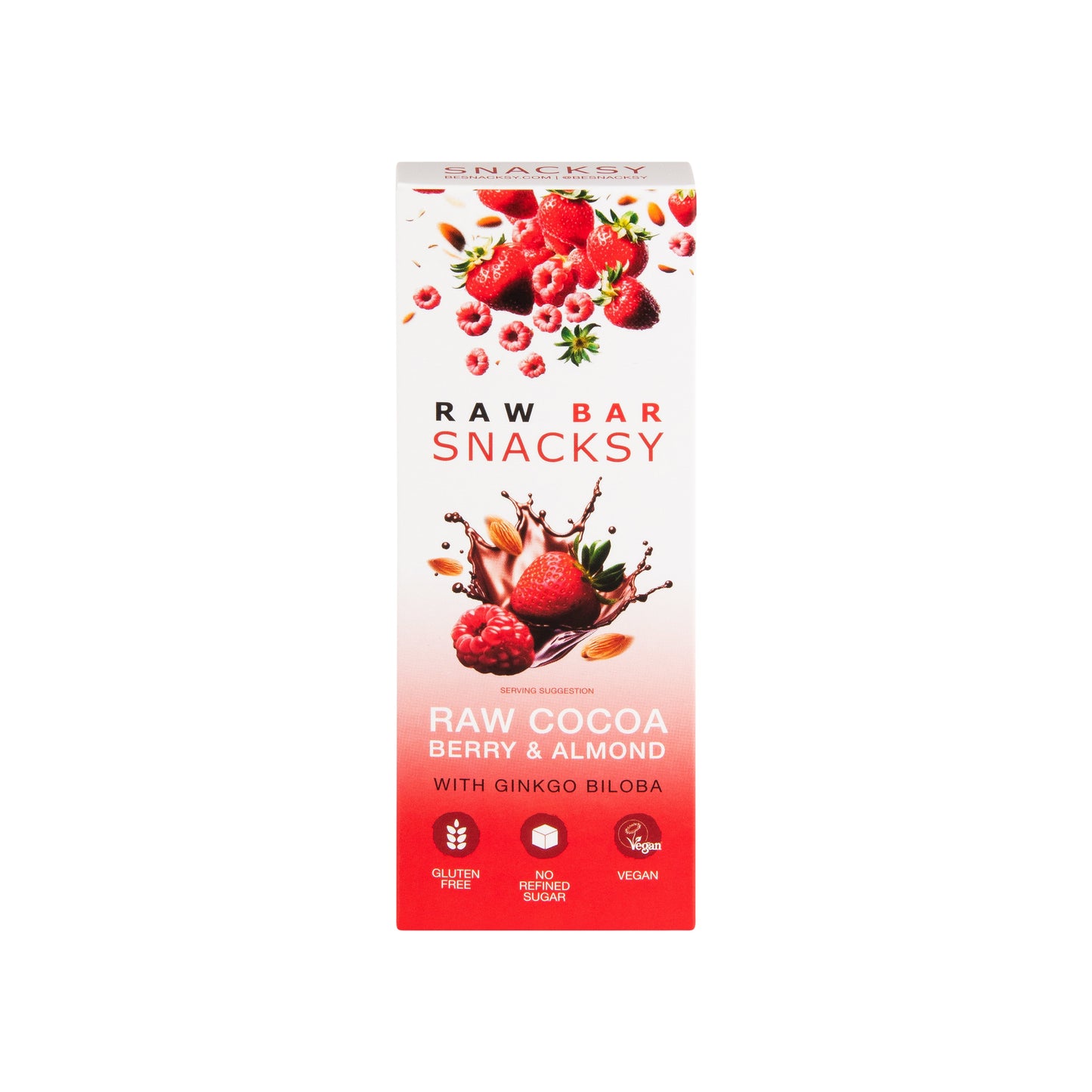 Snacksy Berry & Almond with Ginkgo Biloba Raw Cocoa Bar (40g)