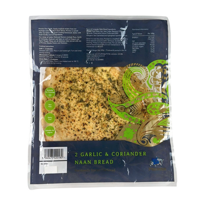 Previns Large Garlic & Coriander Naan Breads (320g)