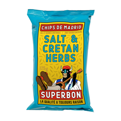 Superbon Salt & Cretan Herbs Chips De Madrid (125g)