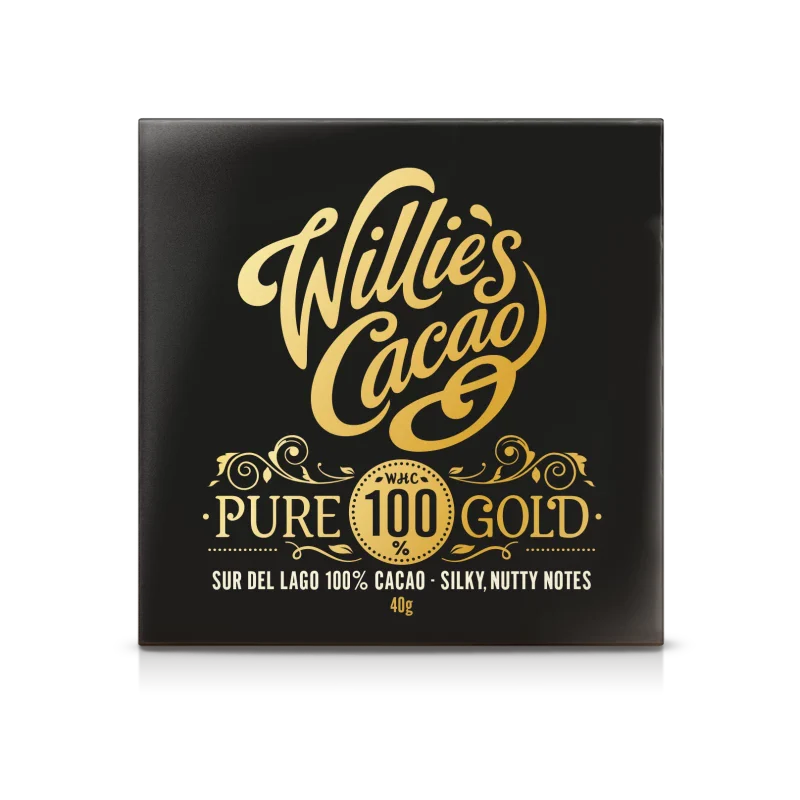 Willie's Cacao Pure Gold 100% Cacao Chocolate (40g)