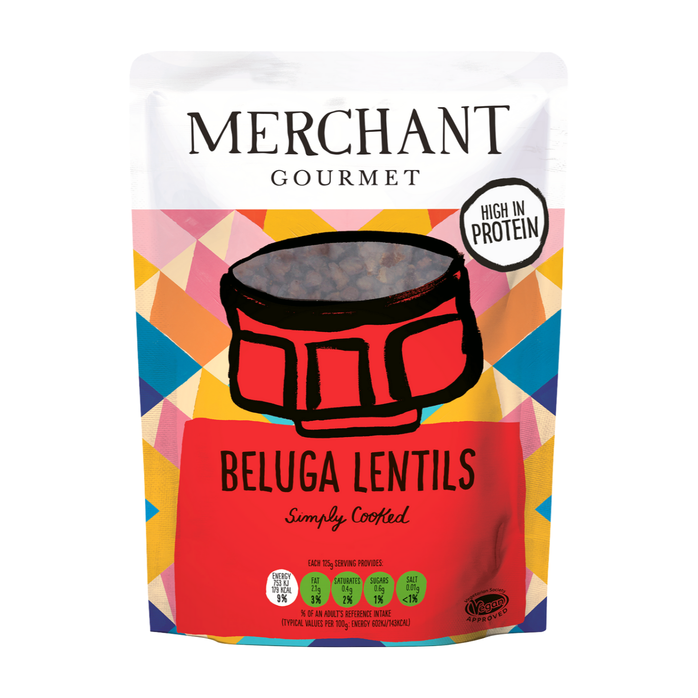 Merchant Gourmet Beluga Lentils Simply Cooked (250g)