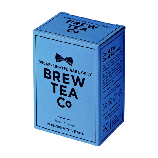 Brew Tea Co Decaffeinated Earl Grey Tea Bags (15 Tea Bags)