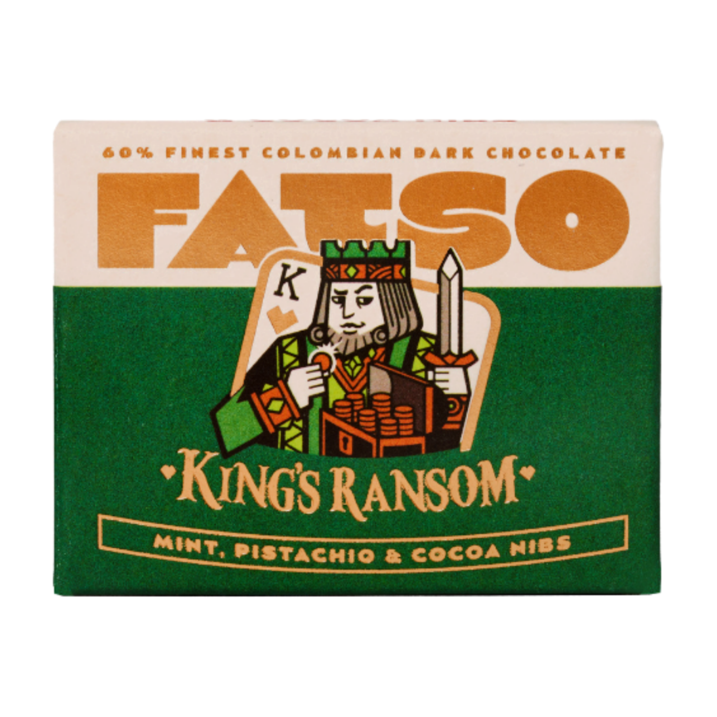 Fatso 'King's Ransom' Mint, Pistachio & Cocoa Nibs (40g)