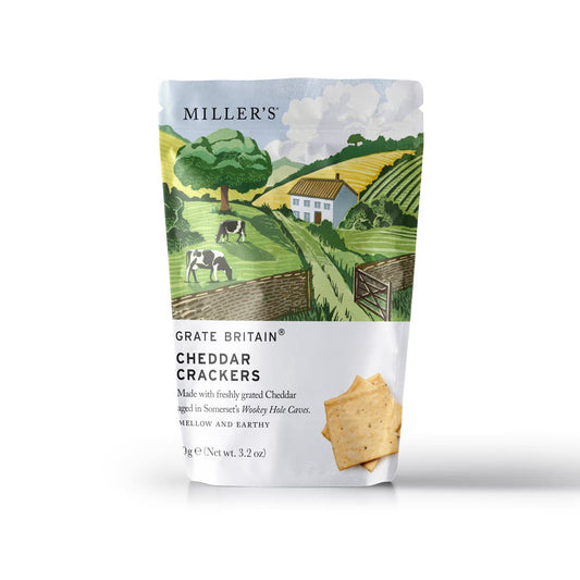 Artisan Biscuits Grate Britain® Pouches British Cheddar Crackers - For 'Grab & Go' (45g)