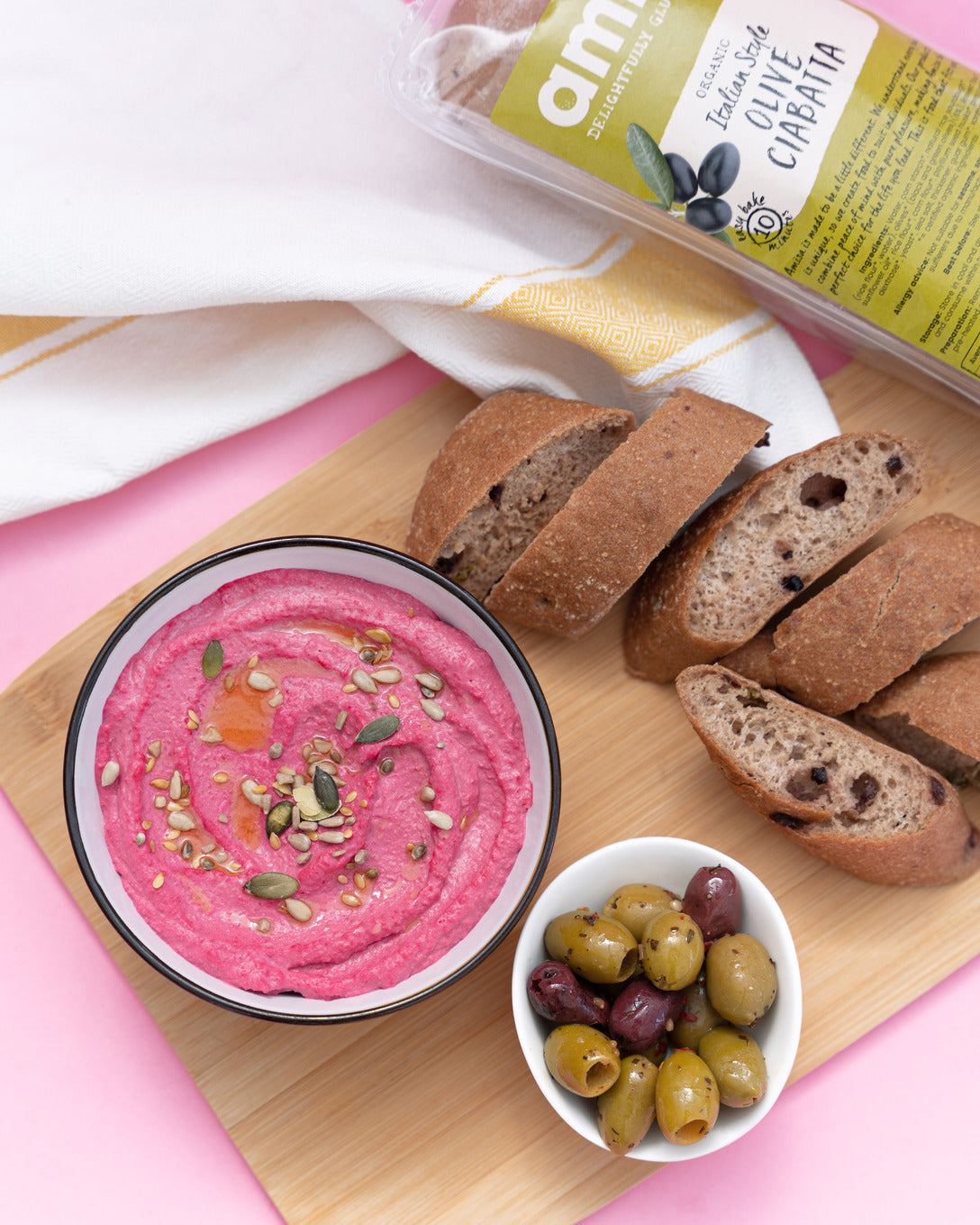Amisa Organic Gluten Free Olive Ciabatta (180g)