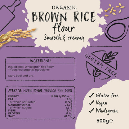 Amisa Organic Brown Rice Flour (500g)