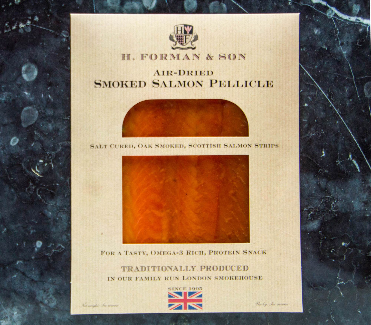 Farmed Smoked Salmon Pellicle 100g