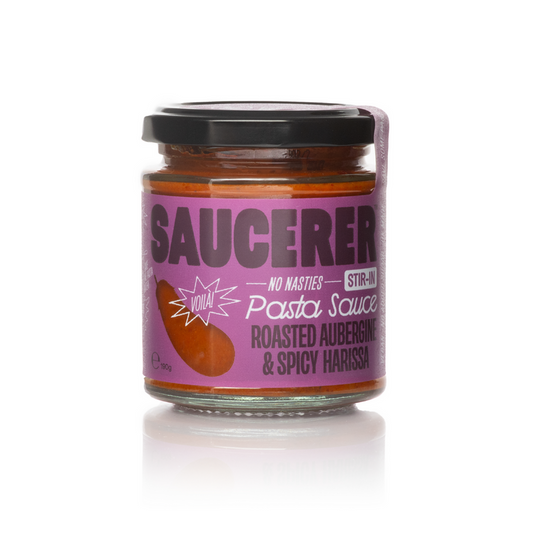 Saucerer Roasted Aubergine & Smoky Harissa Pasta Sauce (190g)